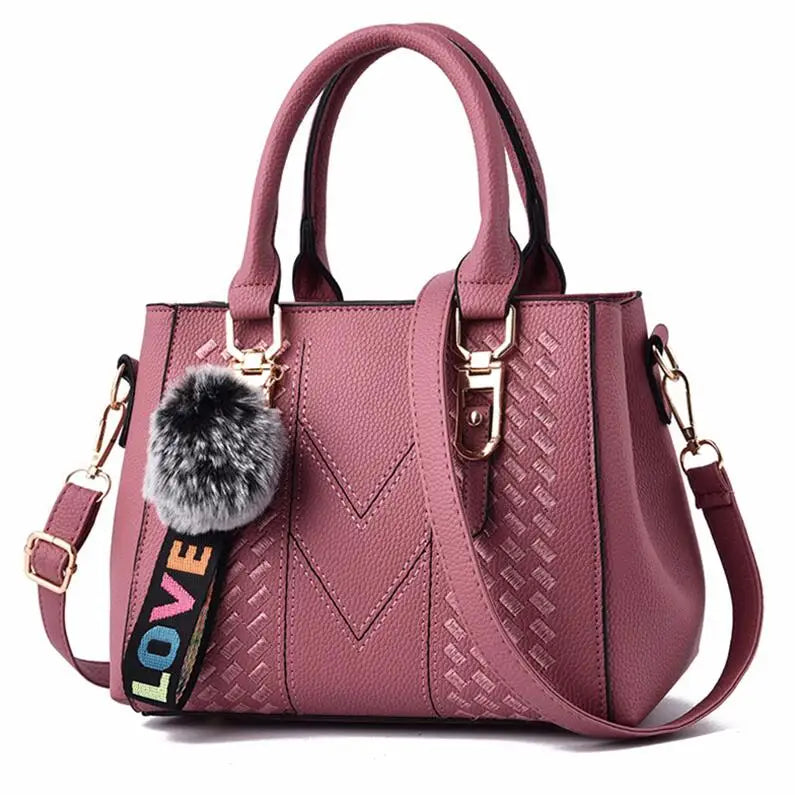 Embroidered Leather Messenger Bag