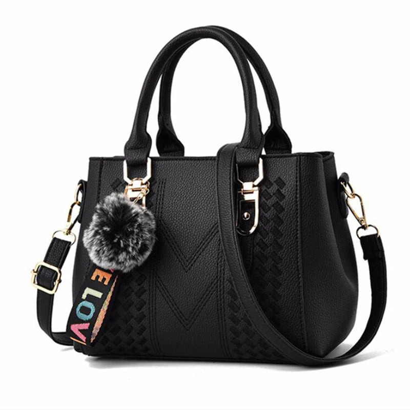 Embroidered Leather Messenger Bag