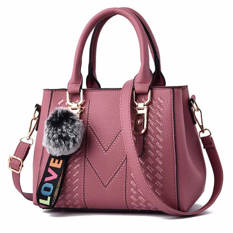 Embroidered Leather Messenger Bag
