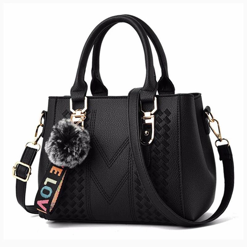 Embroidered Leather Messenger Bag