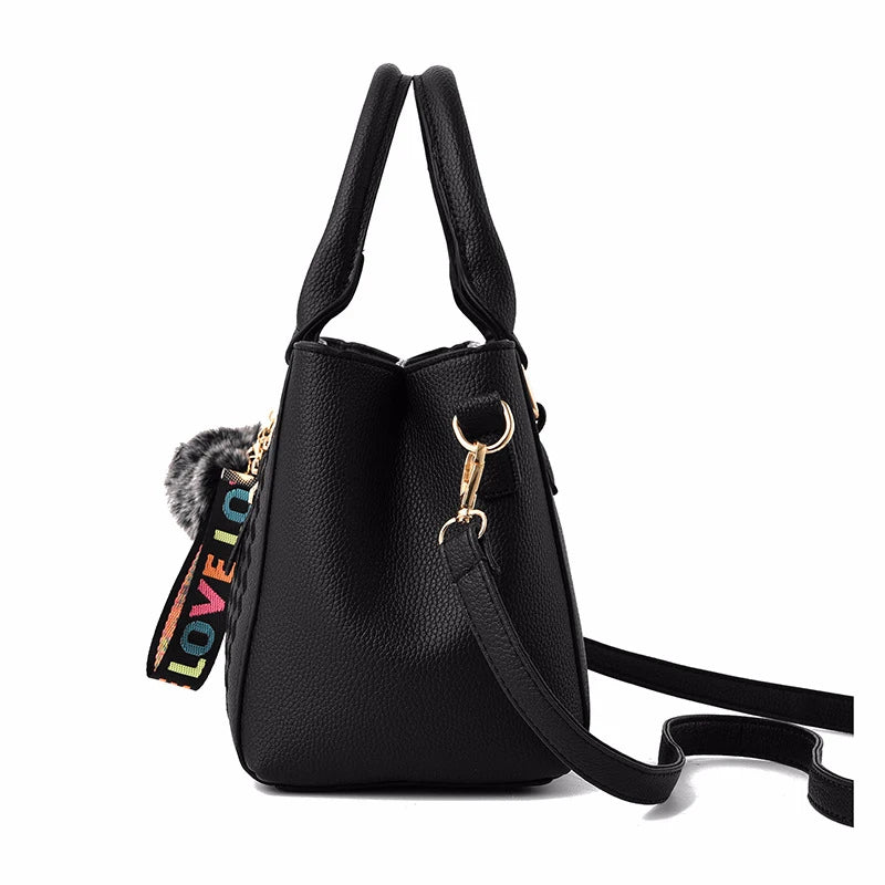 Embroidered Leather Messenger Bag