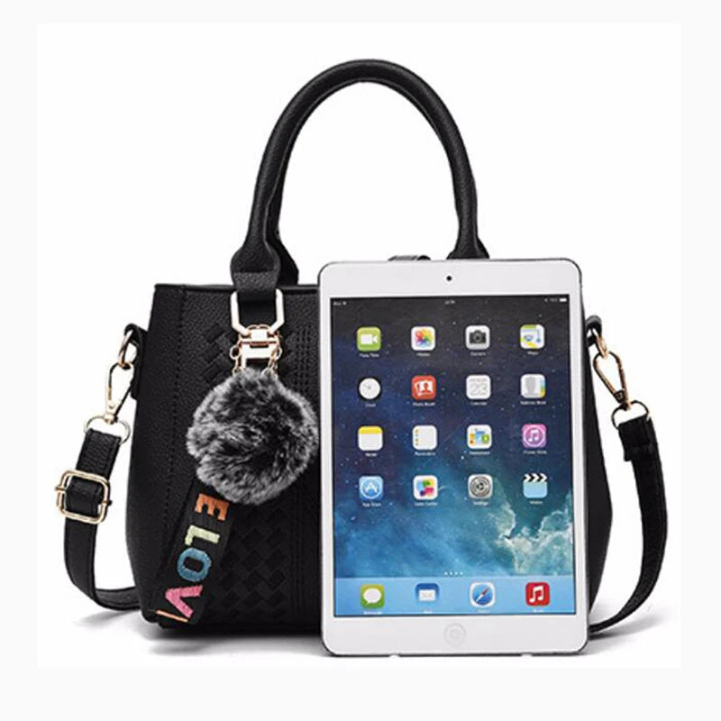 Embroidered Leather Messenger Bag
