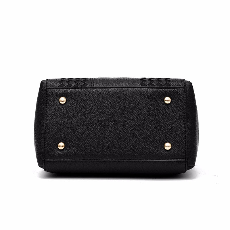 Embroidered Leather Messenger Bag