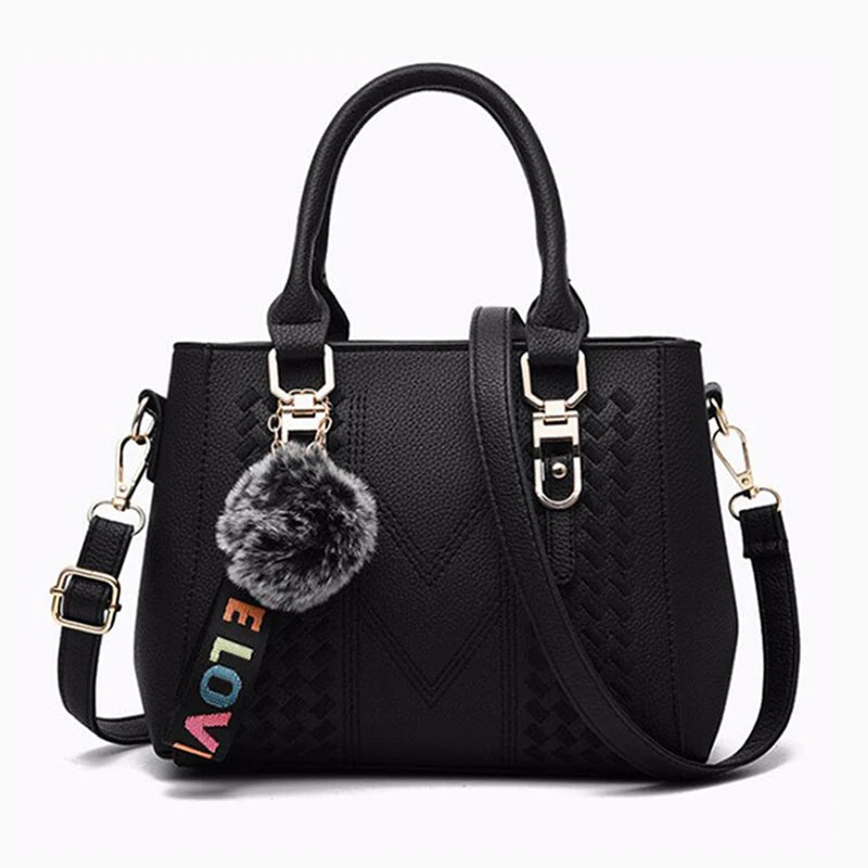 Embroidered Leather Messenger Bag