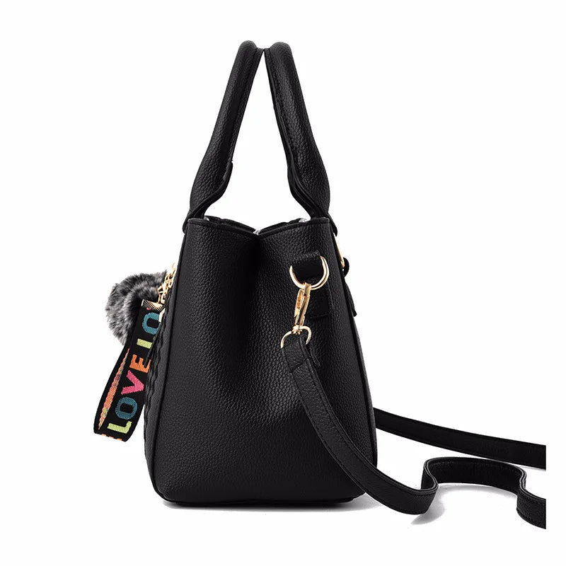 Embroidered Leather Messenger Bag