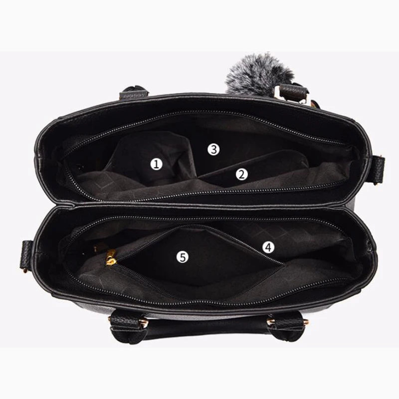 Embroidered Leather Messenger Bag