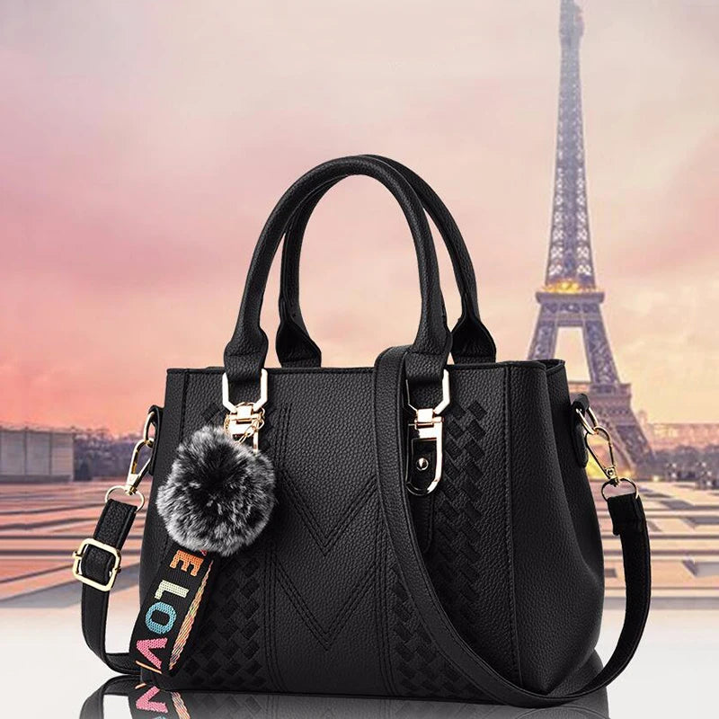 Embroidered Leather Messenger Bag
