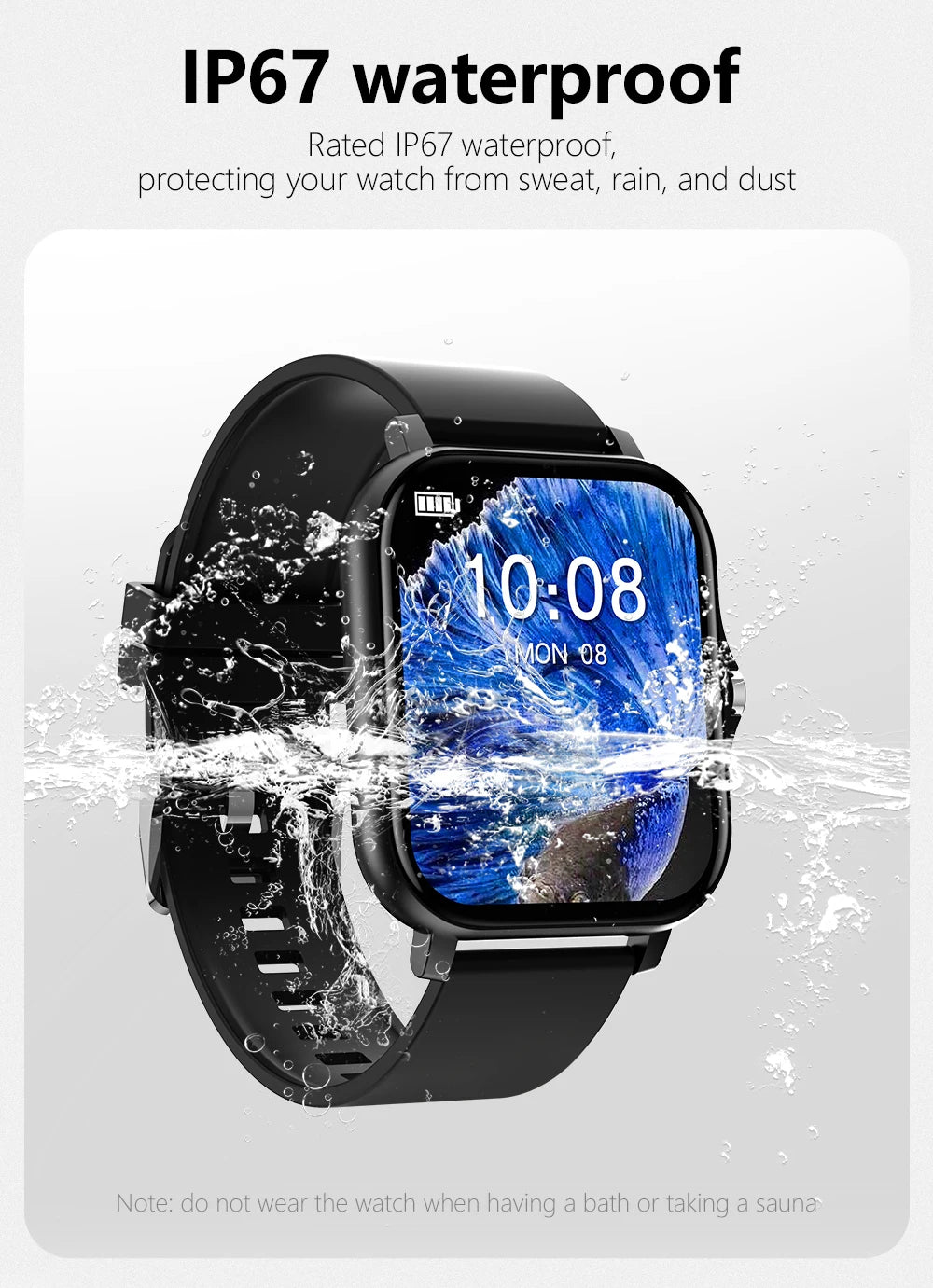 Elegance Rose Smartwatch – Touch Screen and Bluetooth Calling.