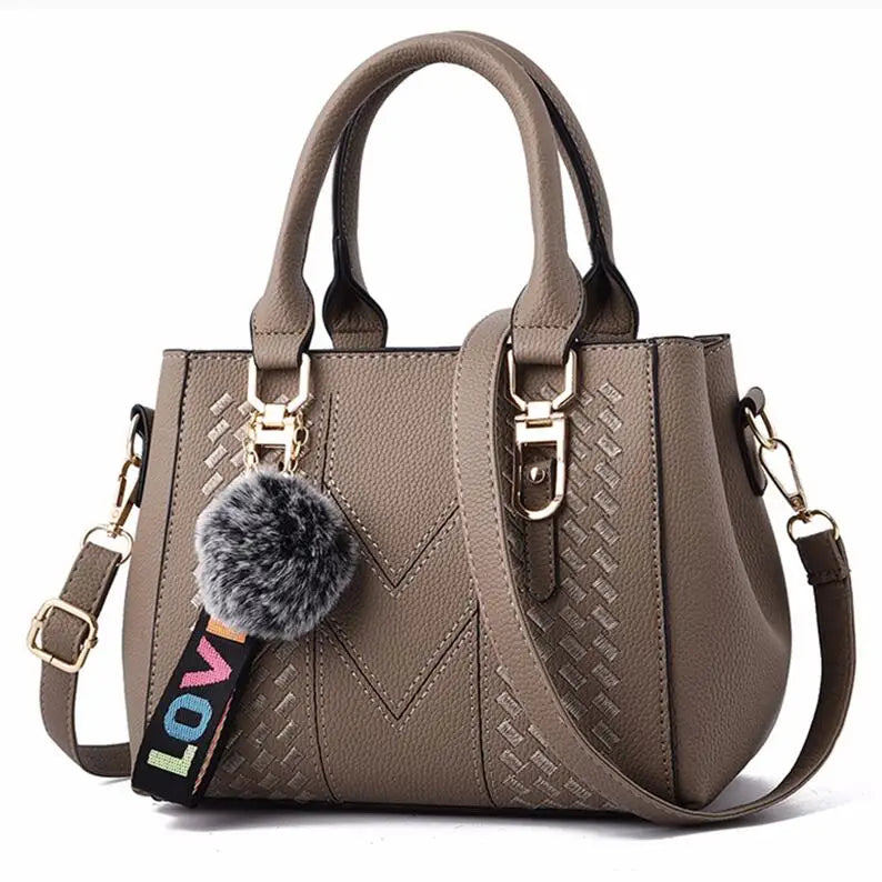 Embroidered Leather Messenger Bag