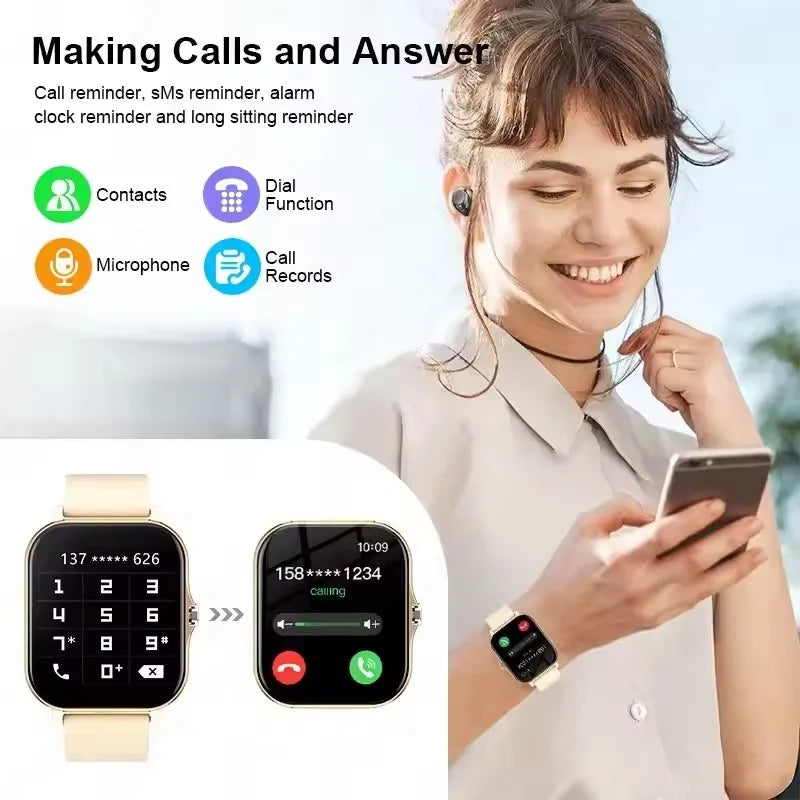 Elegance Rose Smartwatch – Touch Screen and Bluetooth Calling.