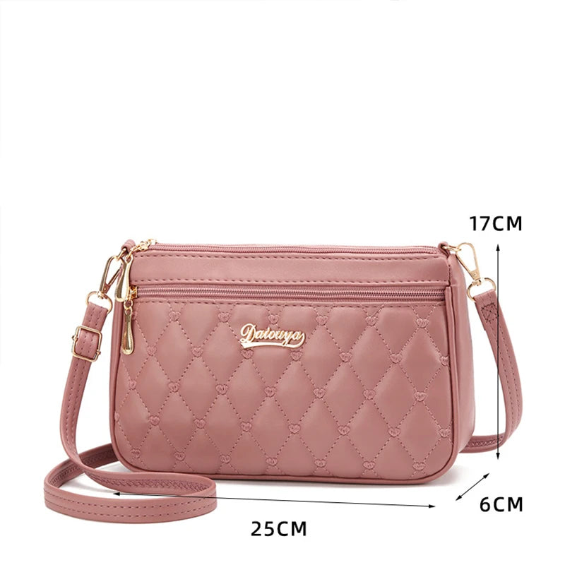 Embroidered Leather Messenger Bag
