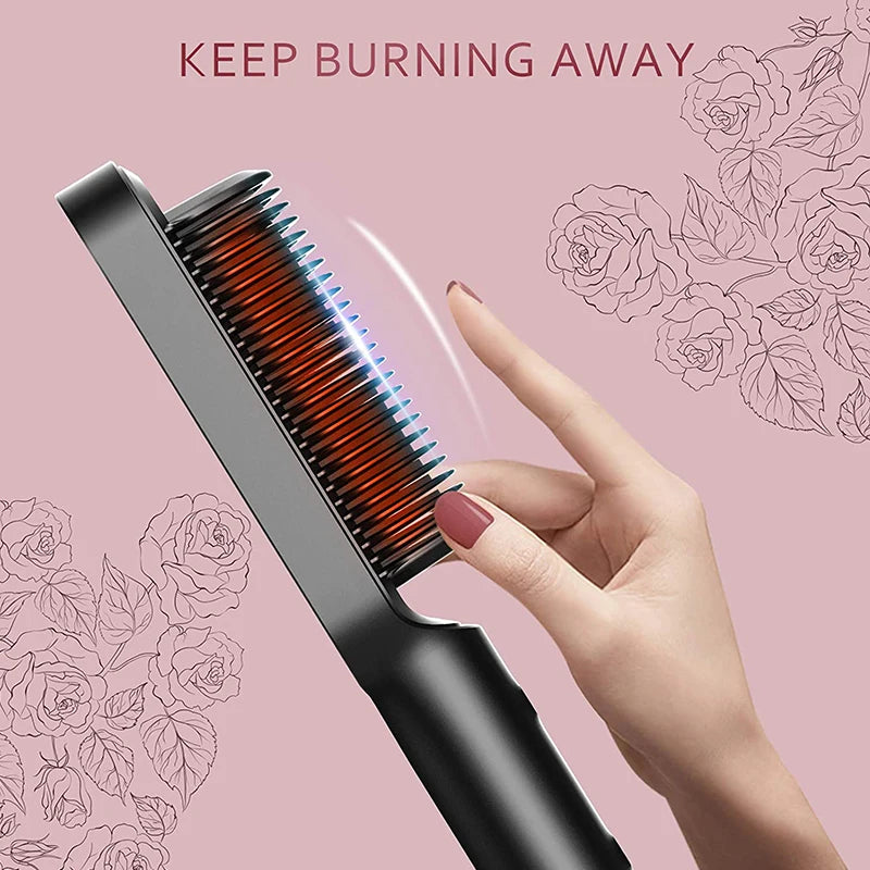Professional Electric Hair Curler with Cylindrical Barrel – Negative Ions & Perfect Curls