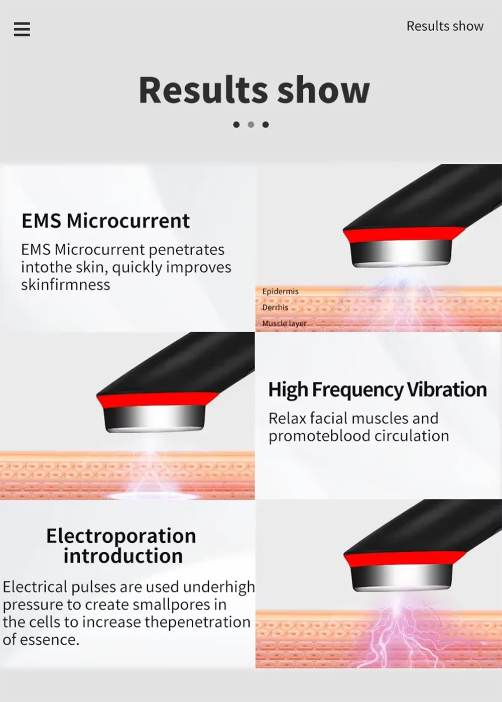 EMS Microcurrent Anti-Aging Facial Massager