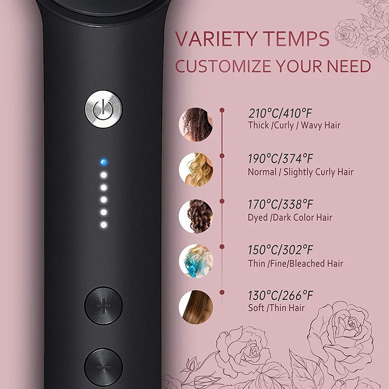 Professional Electric Hair Curler with Cylindrical Barrel – Negative Ions & Perfect Curls