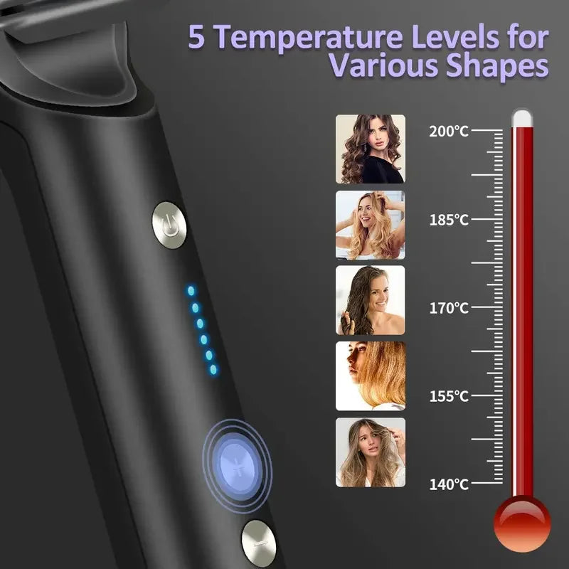 Multifunctional Electric Hair Straightener Brush – Negative Ions & Professional Results at Home