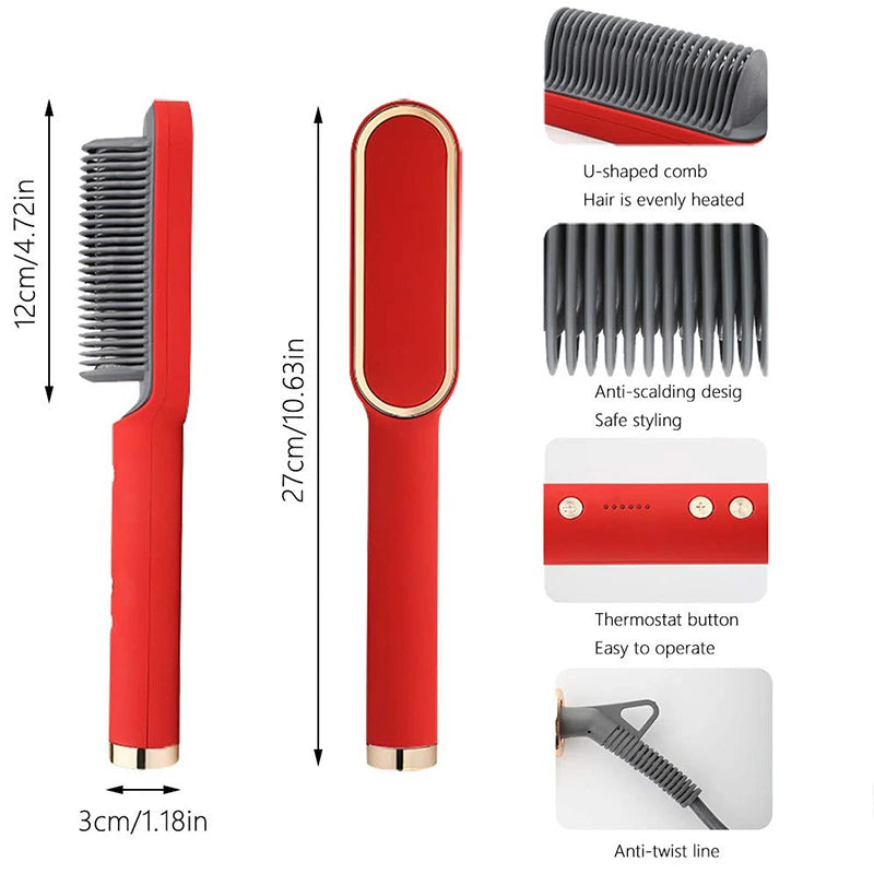 Professional Electric Hair Curler with Cylindrical Barrel – Negative Ions & Perfect Curls