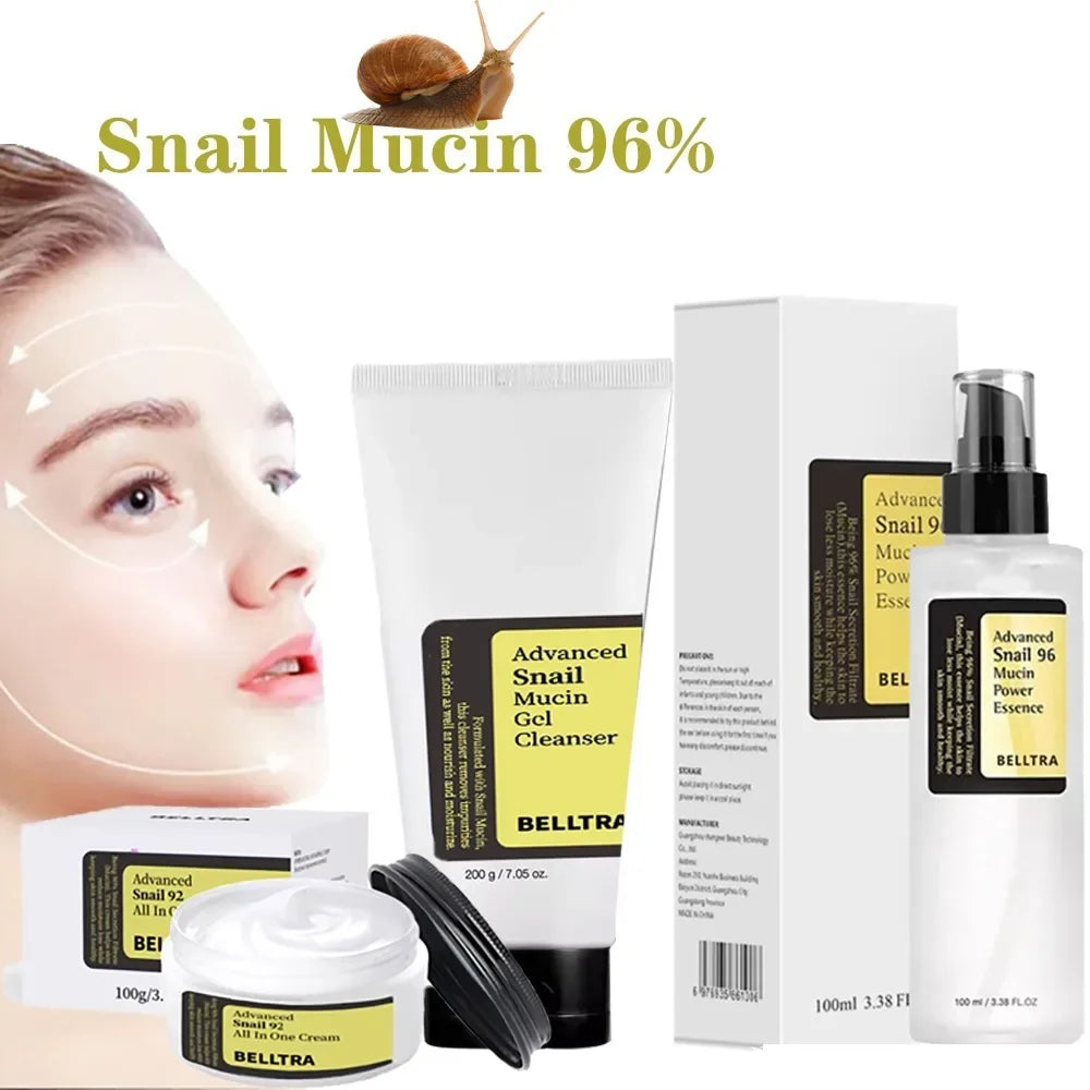 Advanced Snail Mucin 96% Essence and repair kit for glass skin