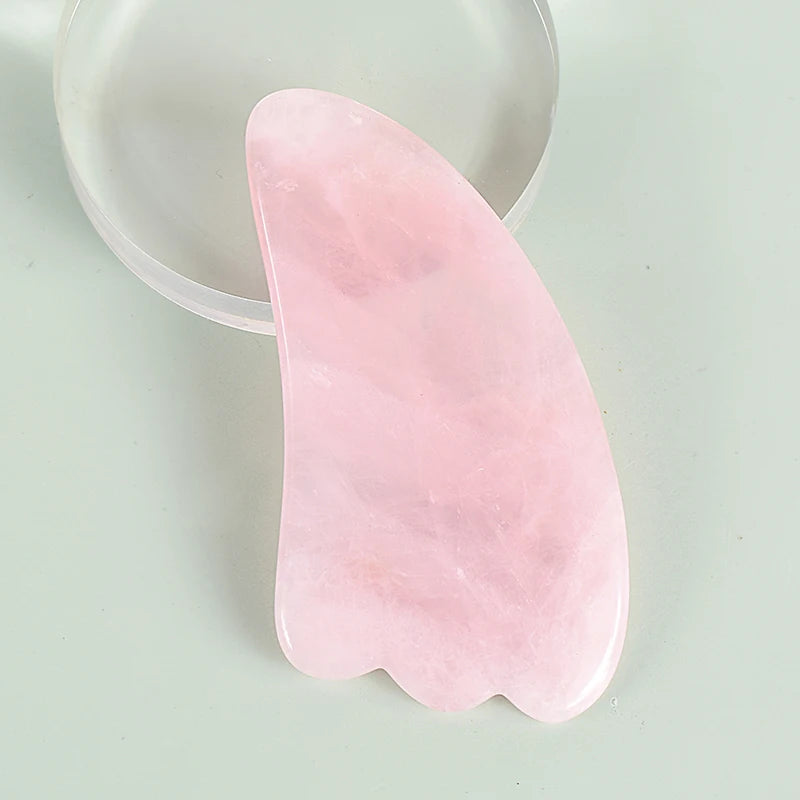Pink quartz facial roller for daily skin detox and massage - Aurora Nova 4